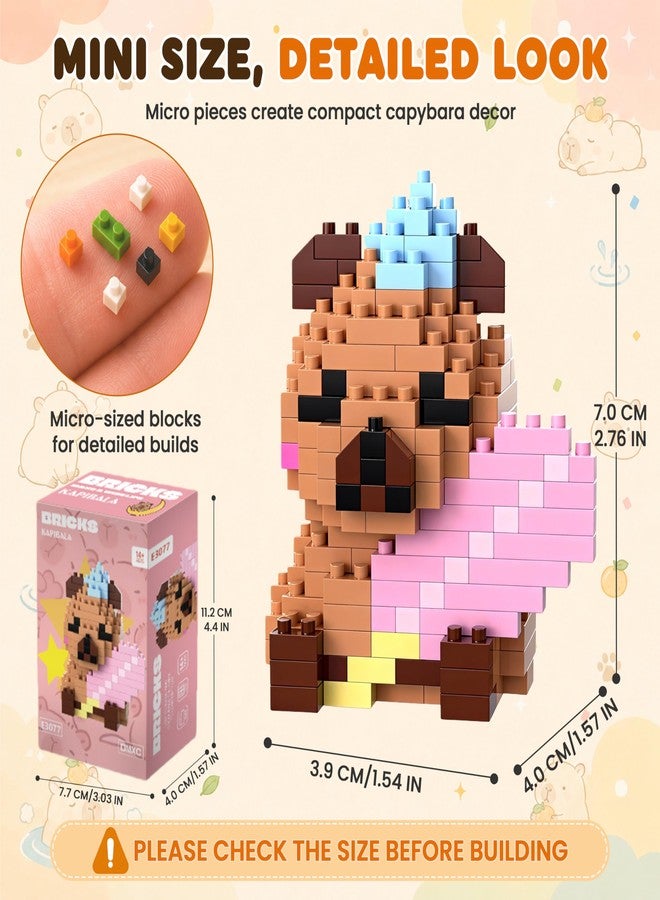 IBLOTIME Capybara Micro Building Sets Easter 10 Pack Mini Animal Bricks Party Favors Goodie Bag Stuffers Display Gift Christmas Birthday Ages 14+ - Image 2