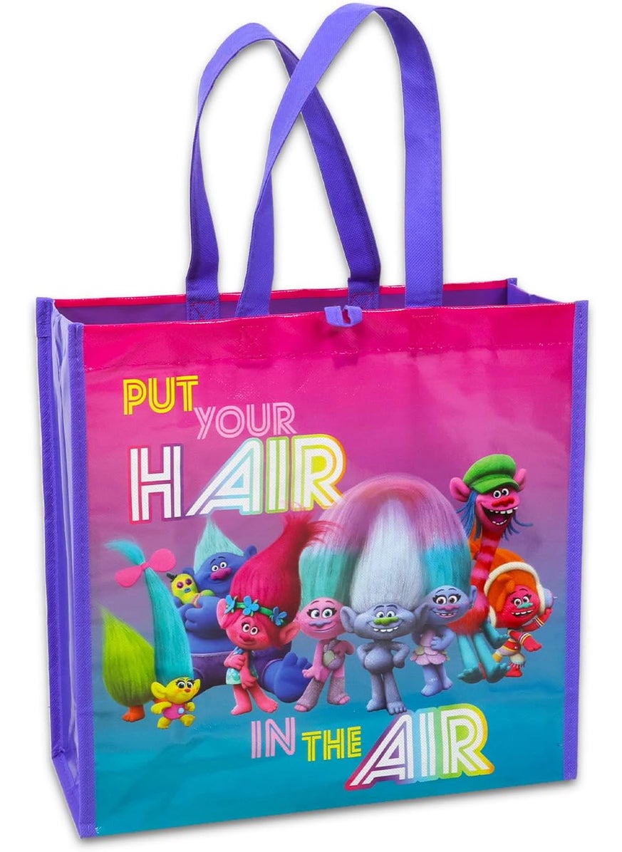 Trolls Trolls Tote Bag Set  Bundle with Trolls Hair in the Air Tote for Beach Groceries Storage Plus Stickers Tattoos More  Trolls Shoulder Bag for Women  - Image 2