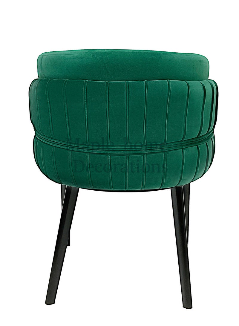 MAPLE HOME DECORATION Maple Home Modern Accent Velvet Dining Arm Chair Upholstered Metal Legs Kitchen Living Room Furniture  - Image 4