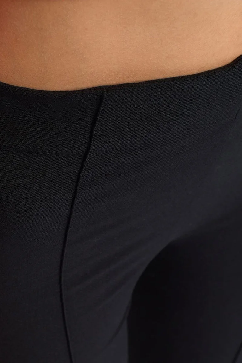 Dilvin Black DILVIN High-Waist Flare Pants With Slit for Women | Best Price UAE