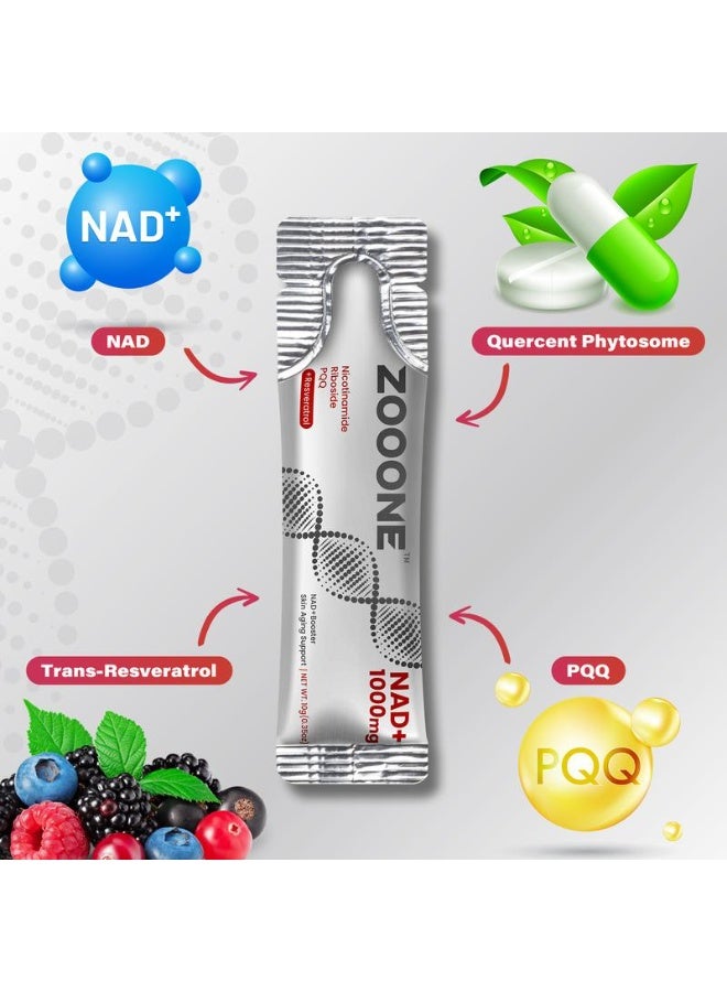حديقة الحيوان زوني NAD+ للطاقة وطول العمر – ٣٠ كبسولة نيكوتيناميد ريبوسيد وريزفيراترول للنشاط الخلوي وإصلاح الحمض النووي - Image 2