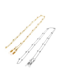 Generic Gold And Silver Eyeglasses Chain Set 