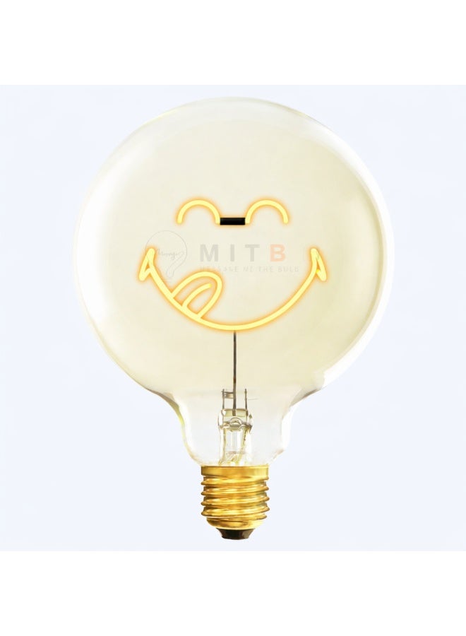 Glass LED Filament Decorative Bulb “SMILEY WORLD CRAVING” – 70 × H110 mm