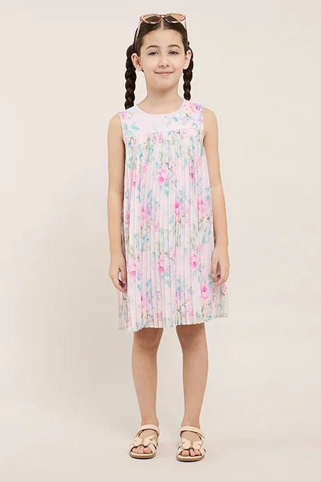 أر أند بي Floral Print Sleeveless A-Line Dress