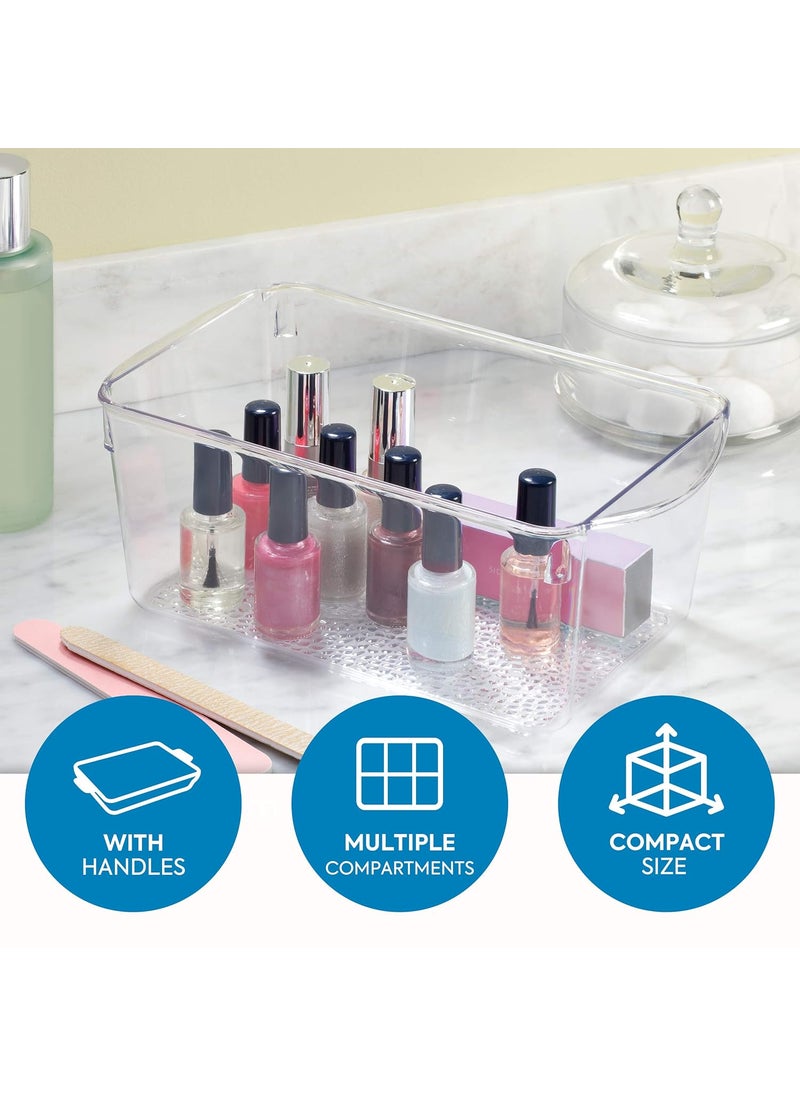 InterDesign InterDesign Rain Cosmetic Organizer for Vanity Cabinet to Hold Makeup Beauty Products  Clear  - Image 2