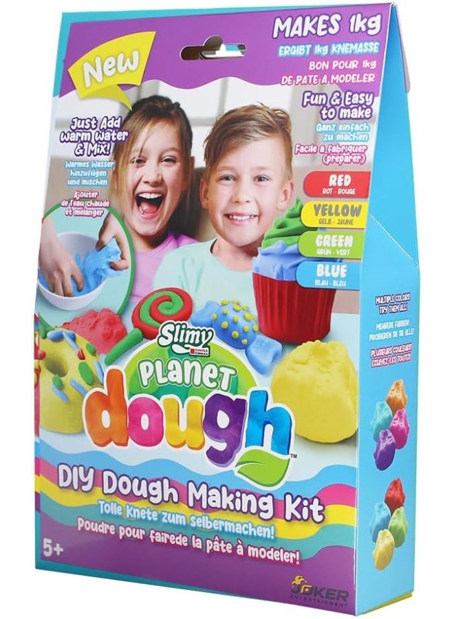 Slimy Planet Dough DIY Dough Making Kit 4 Colors with Tools 1kg, Fun, Safe and Non-Toxic