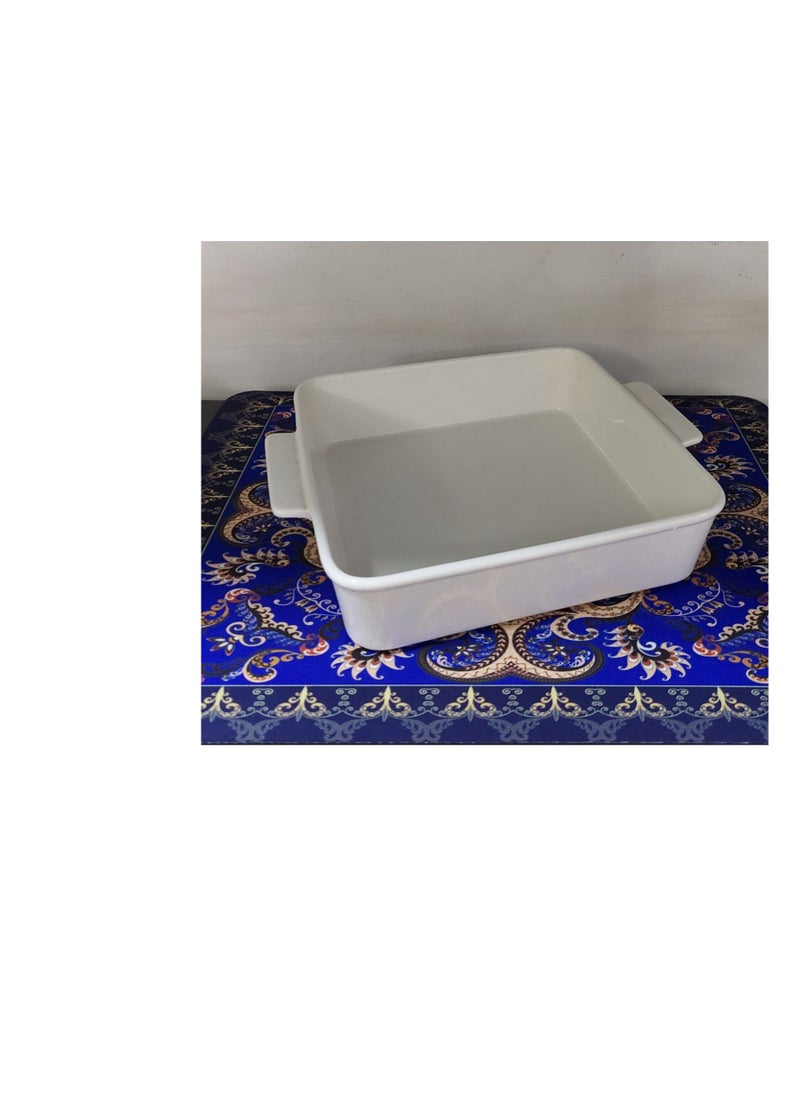 ماركة غير محددة طاجن بورسلين حراري مربع 2 يد  بيدخل فرن و ميكرويف وغساله اطباق ونار مباشرمقاس 20*16 ومقاس 20*24  - Image 1