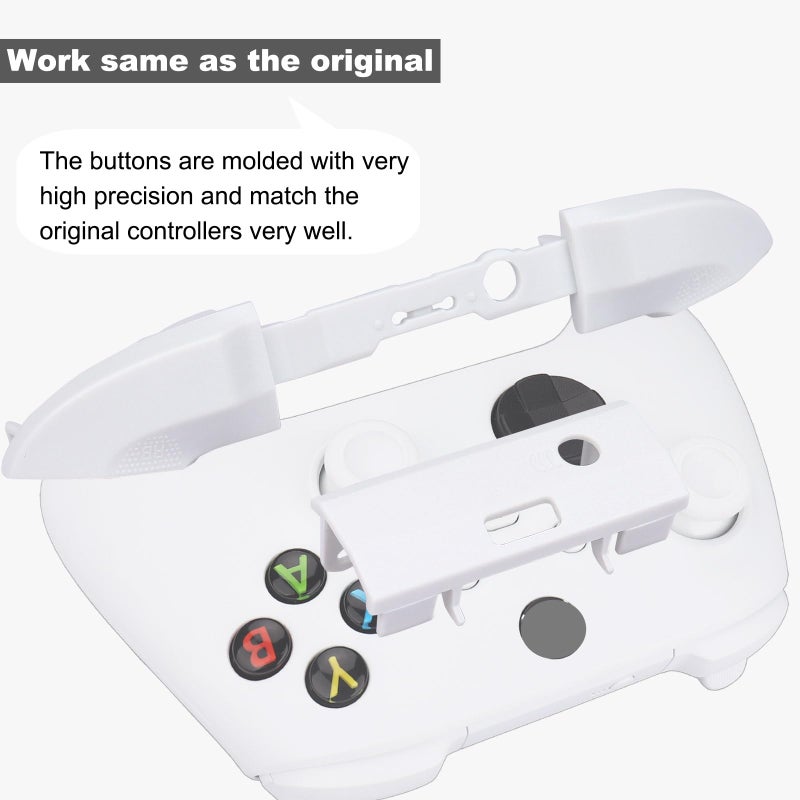 Ikpek 2 Pack Bumpers Replacement LB RB Button for Xbox Series X/S Controllers, White Shoulder Trigger Buttons Top Middle Bracket for Xbox Series Controller - Image 4