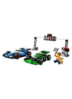 LEGO City F1 Grid with VCARB & Sauber Race Cars - Buildable Formula 1 Car Toys, 2 Driver Minifigures, Marshal, & Starting Lights Line - Fun Gift Idea for 6+ Year Old Boys & Girls - 60474 (313 pieces)  - Image 5