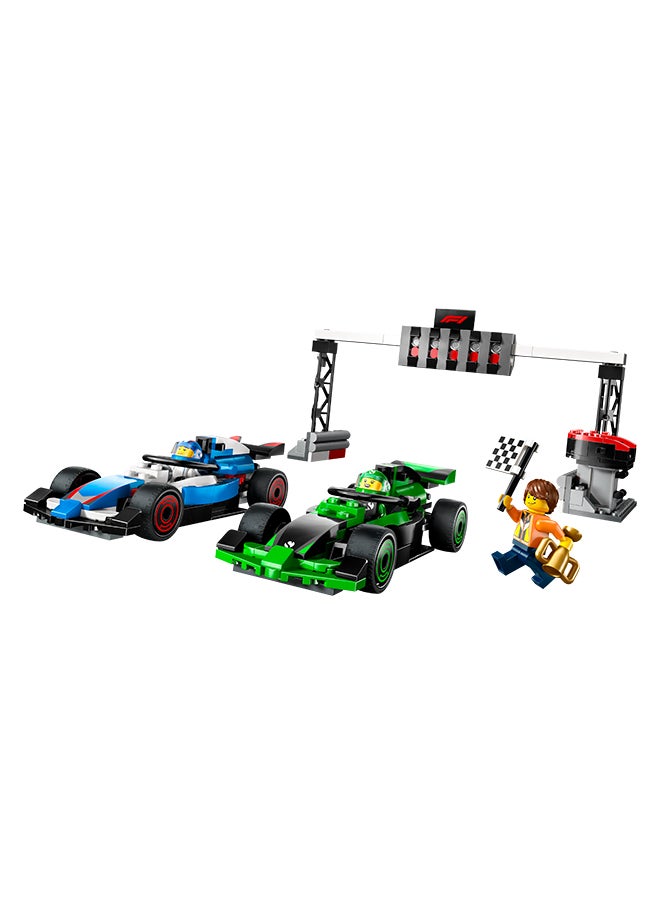 LEGO City F1 Grid with VCARB & Sauber Race Cars - Buildable Formula 1 Car Toys, 2 Driver Minifigures, Marshal, & Starting Lights Line - Fun Gift Idea for 6+ Year Old Boys & Girls - 60474 (313 pieces)  - Image 5