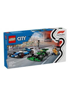 LEGO City F1 Grid with VCARB & Sauber Race Cars - Buildable Formula 1 Car Toys, 2 Driver Minifigures, Marshal, & Starting Lights Line - Fun Gift Idea for 6+ Year Old Boys & Girls - 60474 (313 pieces)  - Image 2