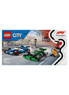 LEGO City F1 Grid with VCARB & Sauber Race Cars - Buildable Formula 1 Car Toys, 2 Driver Minifigures, Marshal, & Starting Lights Line - Fun Gift Idea for 6+ Year Old Boys & Girls - 60474 (313 pieces)  - Image 4