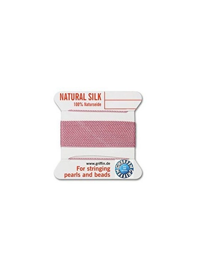 Griffin - Natural Silk Thread For Stringing Pearls And Beads Size 6 Dark Pink - Image 1