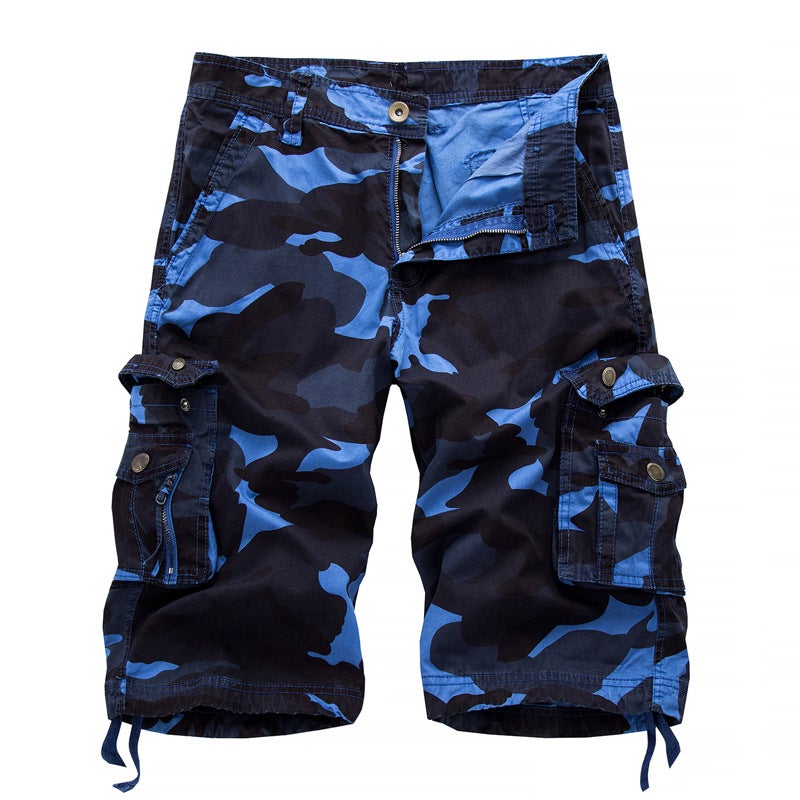 Men'S Fat Boy Loose Casual Overalls Camouflage Shorts Large Size Multi-Pocket Five-Point Pants 083 Super Large Size - Image 5
