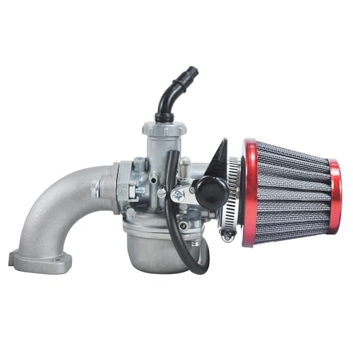 HOLATO PZ22 Carburetor Carb Air filter Throttle Handle Grips Cable Kit for 110cc 125cc XR50 CRF50 CRF50f CRF110 TaoTao DB14 DB24 SSR110 SSR125 Coolster Apollo Pit Dirt Bike Chinese 4 Wheeler ATV Red - Image 5