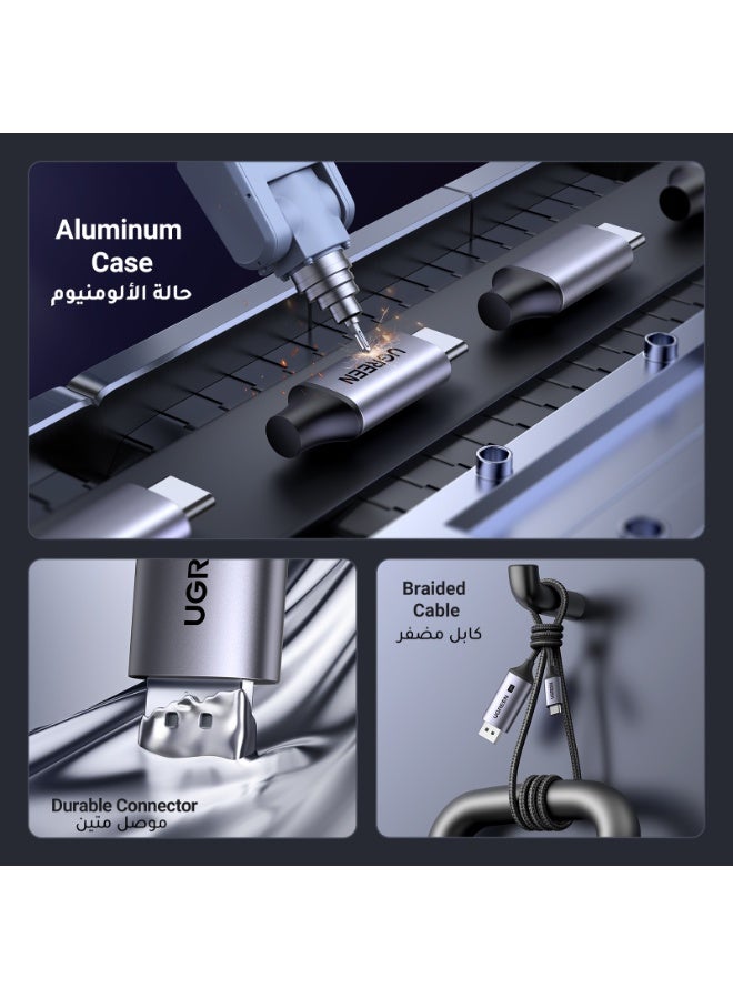 يو جرين 8K USB C to DisplayPort Cable 1M, Type C Thunderbolt 3/4 to DP Cable 8K@60HZ,4K@240HZ/144HZ/120HZ,2K@360HZ, for iPhone 17/16 Series, Macbook Pro/Air,Galaxy S23/23+,iPad Pro/Air/Mini,Dell XPS - Image 5