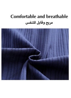 NIBEMINENT 2-Piece Set Of Unisex Pajamas Pure Cotton Long Sleeved Pants For Couples' Home Wear Fashion Casual Family  - Image 4