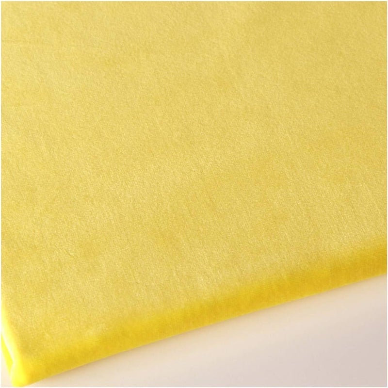 Minky Fabric Velvet Fabric 145x100cm Velour Material Fabric for Upholstery, Sewing DIY Projects, Decorations for Blankets, Apparel, Baby Accessories, Throws, P (Color : Yellow) - Image 1