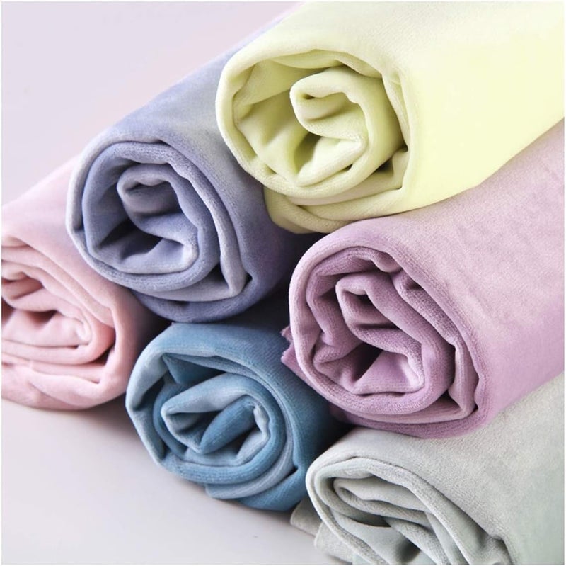 Minky Fabric Velvet Fabric 145x100cm Velour Material Fabric for Upholstery, Sewing DIY Projects, Decorations for Blankets, Apparel, Baby Accessories, Throws, P (Color : Yellow) - Image 2