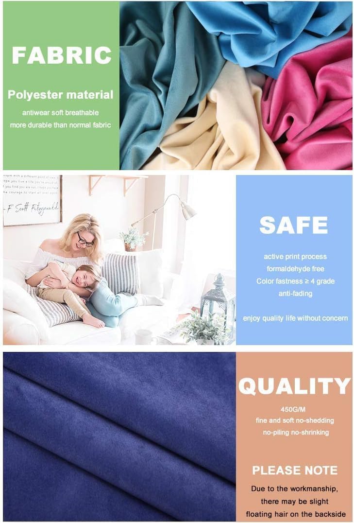 Minky Fabric Velvet Fabric 145x100cm Velour Material Fabric for Upholstery, Sewing DIY Projects, Decorations for Blankets, Apparel, Baby Accessories, Throws, P (Color : Yellow) - Image 4