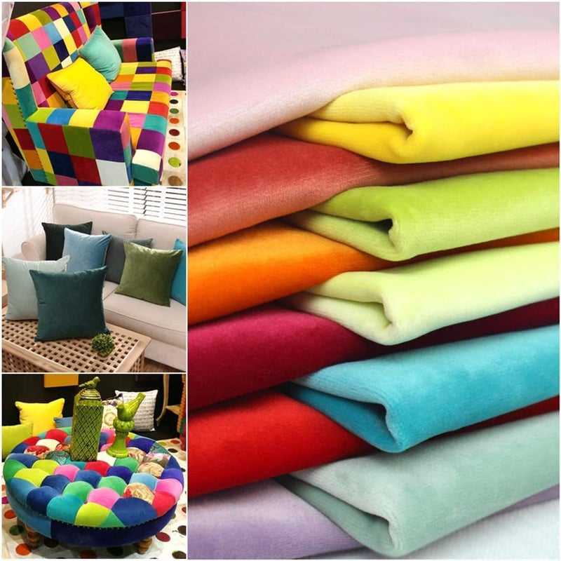 Minky Fabric Velvet Fabric 145x100cm Velour Material Fabric for Upholstery, Sewing DIY Projects, Decorations for Blankets, Apparel, Baby Accessories, Throws, P (Color : Yellow) - Image 3