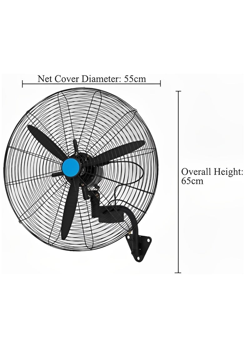 Shard Industrial Wall Mounted Fan 30 Inch, High Velocity Metal, 3 Blades, Oscillating, Silent, Energy-saving, For Bedroom, Home, Kitchen, Shop (30 Inch)  - Image 3
