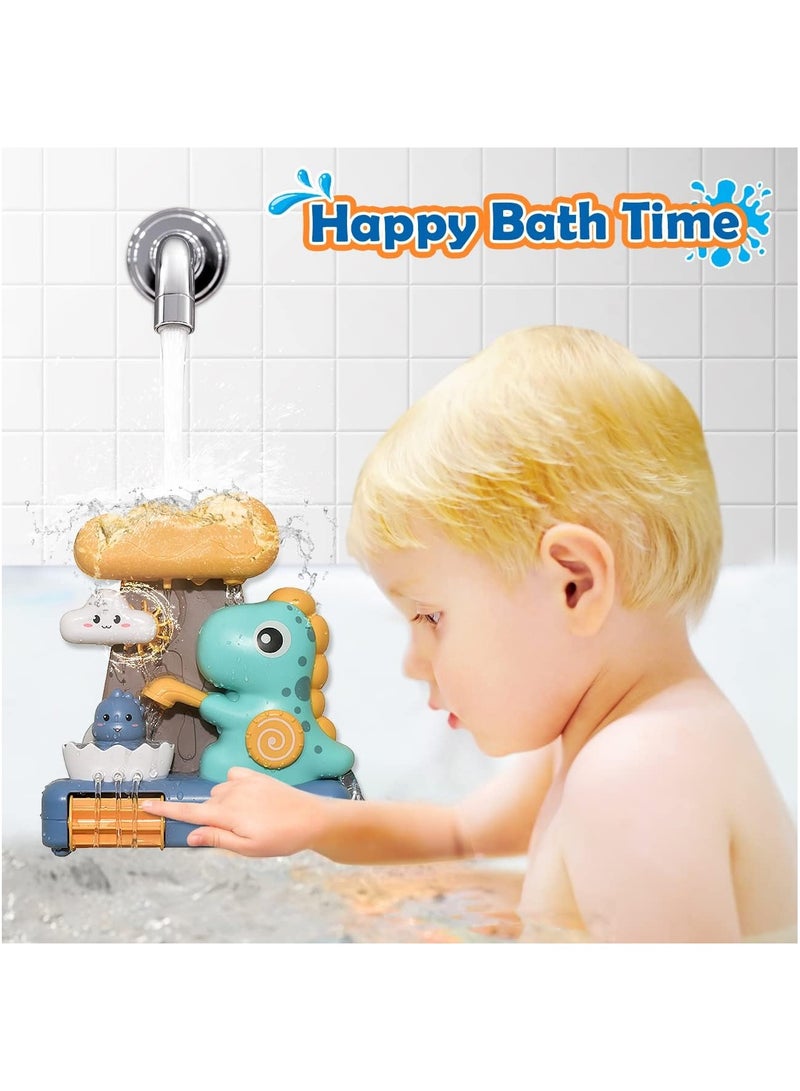 KASTWAVE Baby Bath Toys, Bathtub Toys Cute Dinosaur Shower Waterfall Water Station Toy with Cup, Dinosaur Bath Toys for Bath Tub Wall and Bathroom Shower Swimming Pool Outdoor Sprinkler Toy - Image 3
