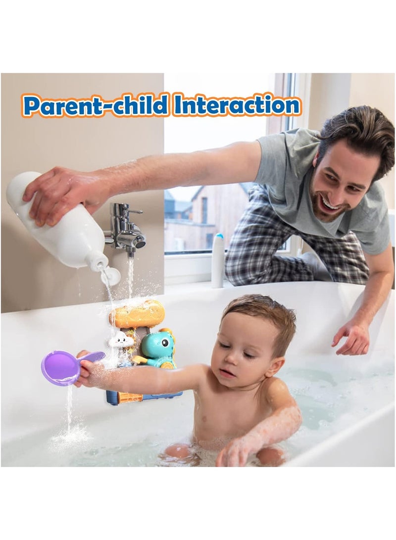 KASTWAVE Baby Bath Toys, Bathtub Toys Cute Dinosaur Shower Waterfall Water Station Toy with Cup, Dinosaur Bath Toys for Bath Tub Wall and Bathroom Shower Swimming Pool Outdoor Sprinkler Toy - Image 4