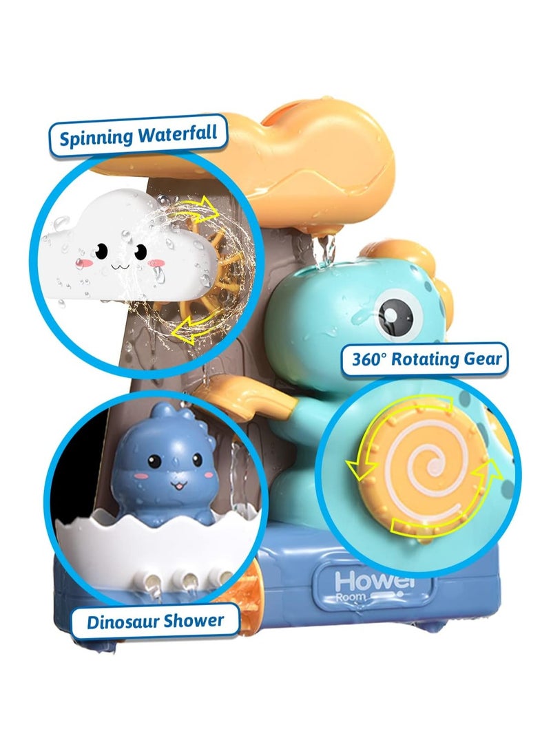KASTWAVE Baby Bath Toys, Bathtub Toys Cute Dinosaur Shower Waterfall Water Station Toy with Cup, Dinosaur Bath Toys for Bath Tub Wall and Bathroom Shower Swimming Pool Outdoor Sprinkler Toy - Image 5