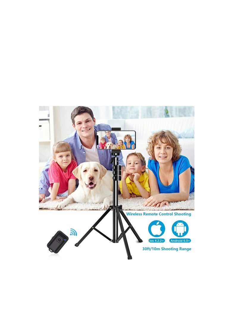 Selfie Stick Tripod 51" Extendable Cell Phone Tripod with Wireless Bluetooth Remote for iPhone, Android Phone & Cameras, Premium Aluminum Alloy Lightweight  - Image 5