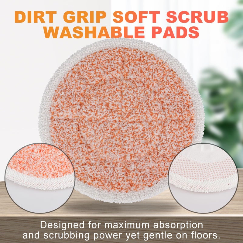 BeiLan Pads for Shark Steam Scrub Mop: 12 Pack Spin Mop Refills Fit for Shark S7000 S7001 S7000C S7201 S7000AMZ S8201 S8001 Steam and Scrub Pads - Hard Floor Steam Mop Washable Pads S7001TGT - Image 2