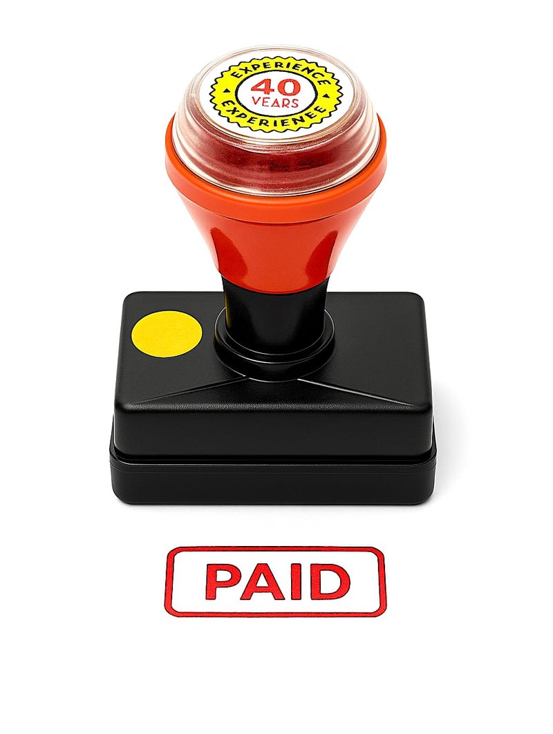 ACGL Self Inking Pre-Ink Pocket Paid Stamp – Compact, Heavy Duty, Fast & Clear Imprint, Office & Business Use (Red Ink) - Image 4