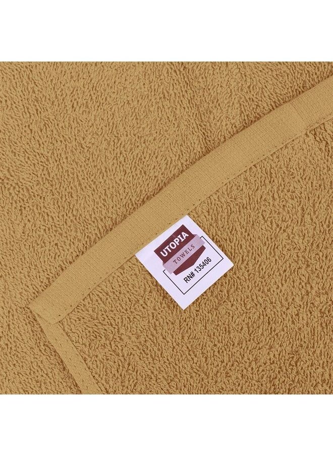 Utopia Towels - Cotton Washcloths Set - 100% Ring Spun Cotton, Premium Quality Flannel Face Cloths, Highly Absorbent and Soft Feel Fingertip Towels (60 Pack, Beige) - Image 1