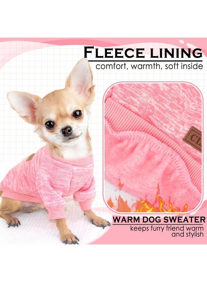 قطعتان من سترات الكلاب للكلاب الصغيرة لفصل الخريف والشتاء، ملابس الكلاب من الصوف النسائي، سترة جرو دافئة سميكة، سترة للكلاب الصغيرة للأولاد والبنات، مقاس XXS - Image 2