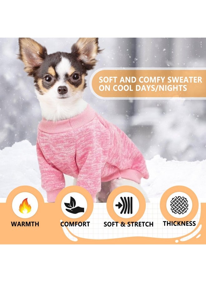 قطعتان من سترات الكلاب للكلاب الصغيرة لفصل الخريف والشتاء، ملابس الكلاب من الصوف النسائي، سترة جرو دافئة سميكة، سترة للكلاب الصغيرة للأولاد والبنات، مقاس XXS - Image 4