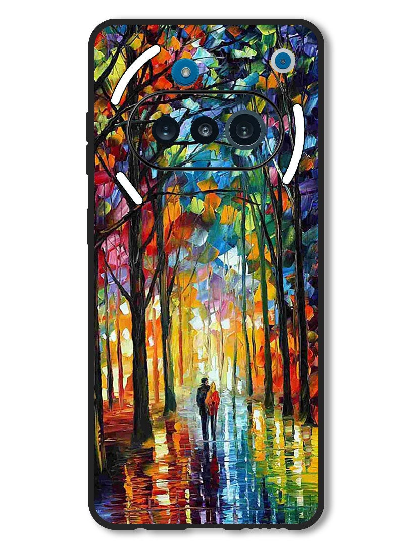 Theodor Case Compatible with Nothing Phone 3a Protection Shockproof Bumper Cover Colorful  Art Couple - Image 1
