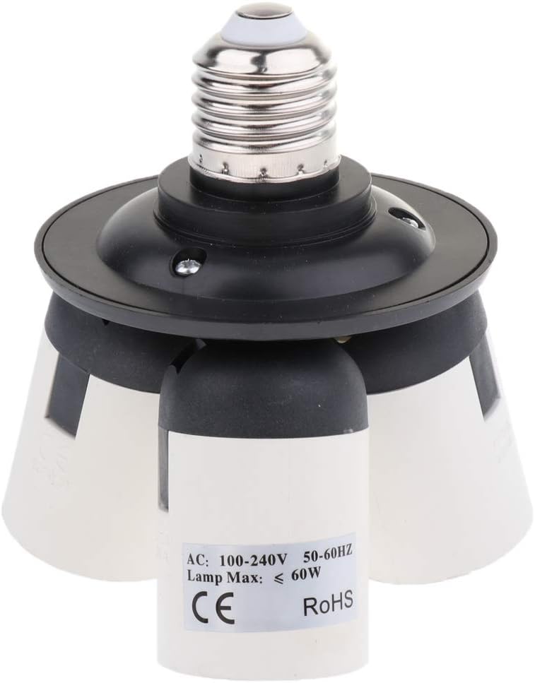 klarako3 in 1 Adjustable E27 to E27 Light Lamp Adapter Socket Splitter for LED Edison Light Bulb - Image 5