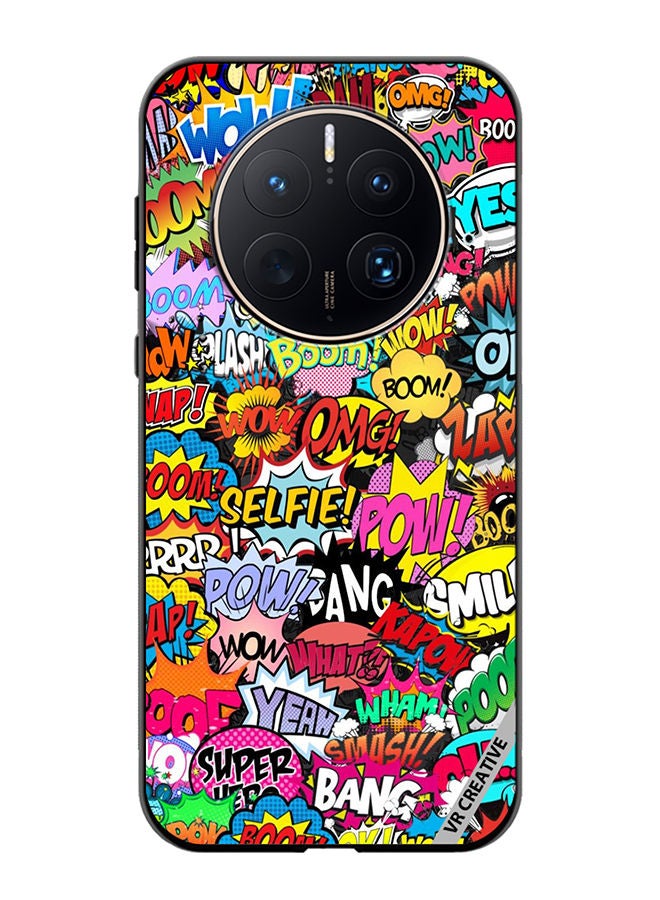 VR CREATIVE Protective Case Cover For Huawei Mate 50 Pro Pop Art Design Multicolour - Image 1