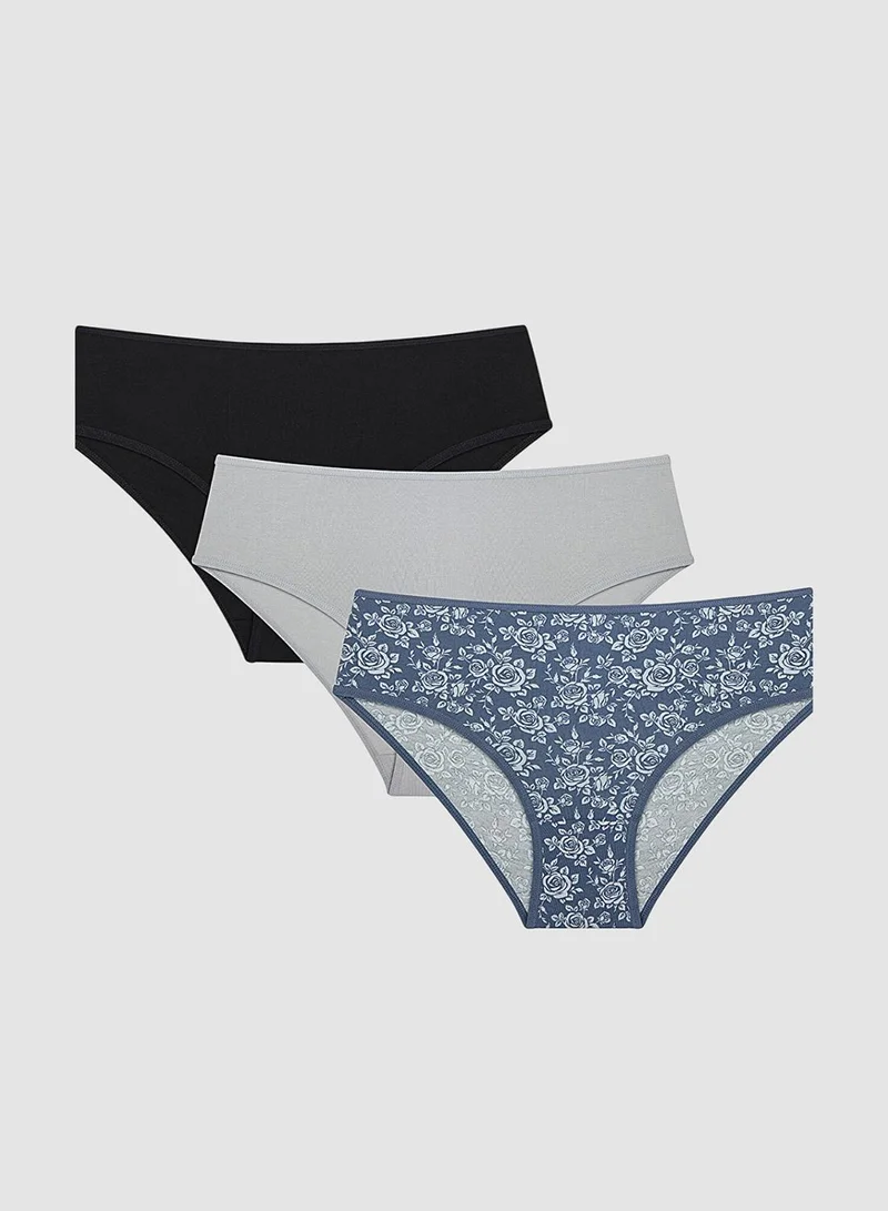 Simple Roses Cover Slip Panties - Pack Of 3