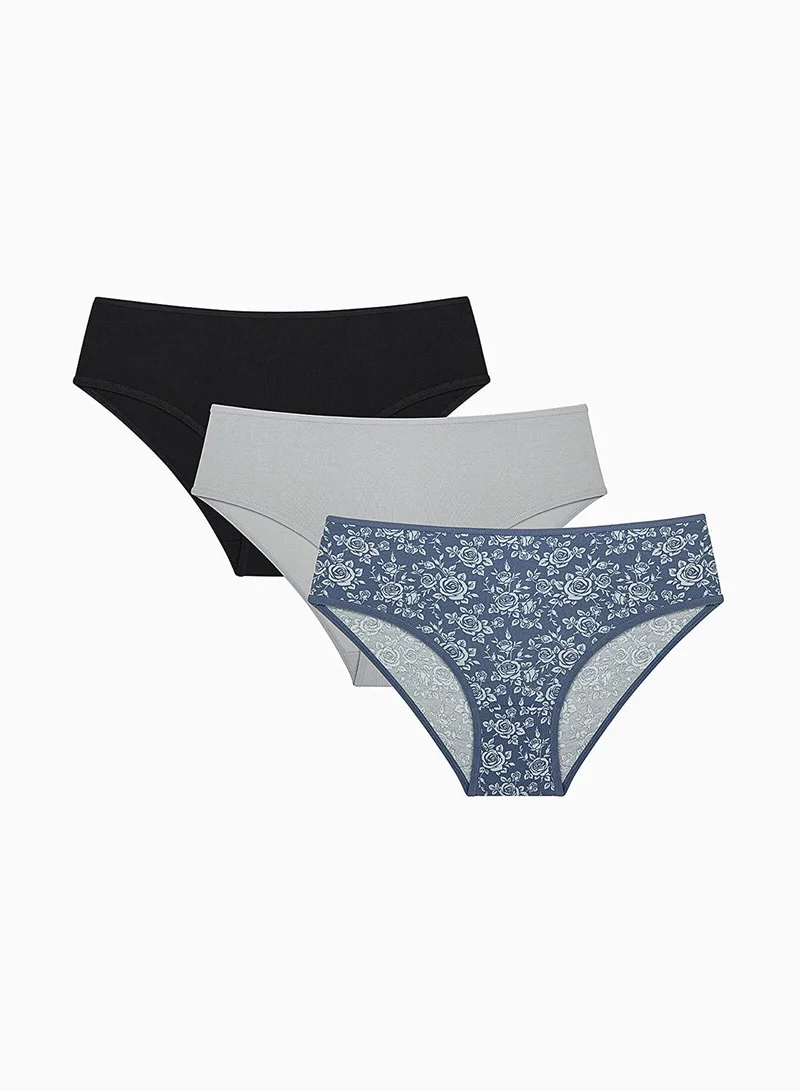 Penti Simple Roses Cover Slip Panties - Pack Of 3