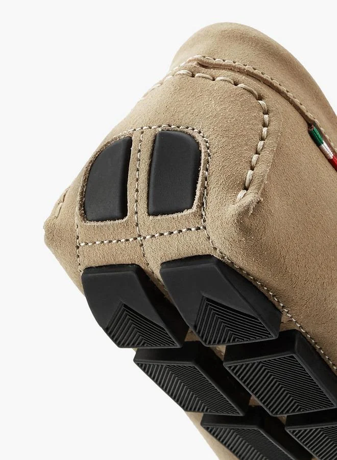 Renzo Ruganni  Men Metallic Trim Premium Suede Leather Loafers for Men | Best Price UAE