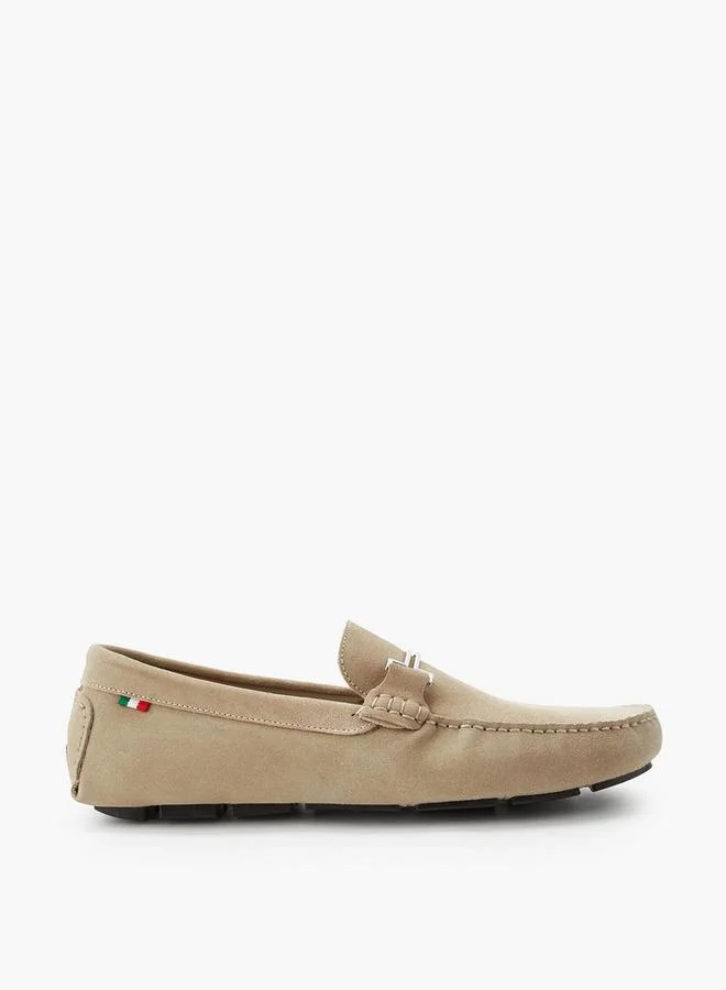 Renzo Ruganni  Men Metallic Trim Premium Suede Leather Loafers for Men | Best Price UAE
