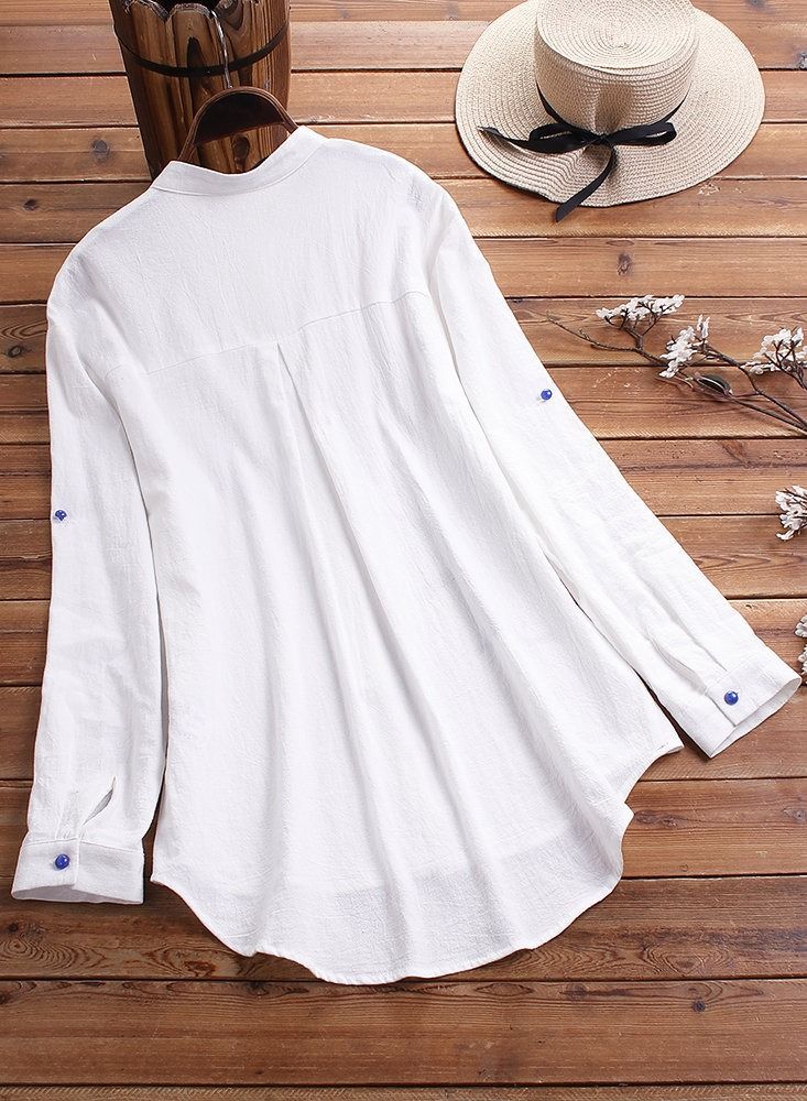 Loquat Women's Spring And Summer New Fashion Printed Cottonfabric Shirt  - Image 2