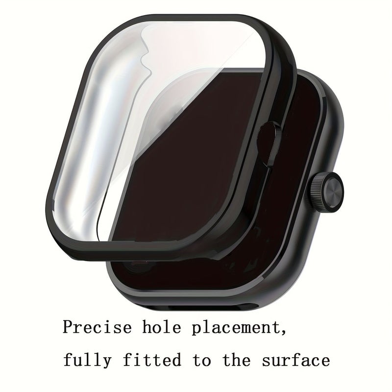 Pink Soft TPU Plated Bumper All Around Protective Case Screen Protector Compatible With Redmi Watch 4 Anti Scratch Cover - Image 5