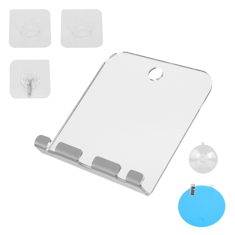 Acrylic Unbreakable Square Anti Fog Makeup Mirror Set Travel Bathroom Vanity Shaving - Image 2