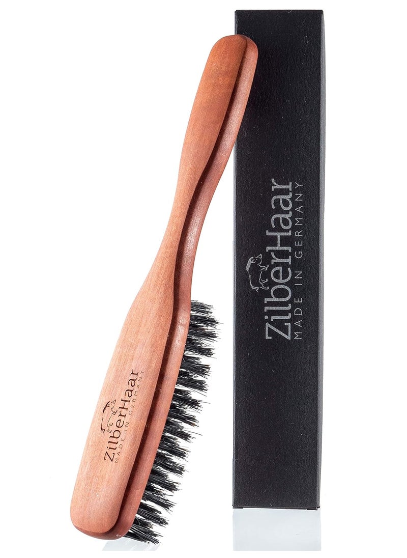 ZilberHaar ZilberHaar Long Hair  Beard Brush  Made From Stiff First Cut Boar Bristles And Pearwood  Perfect Beard Care for Men  Works with all Beard Balms and Beard Oils  85 inches long 