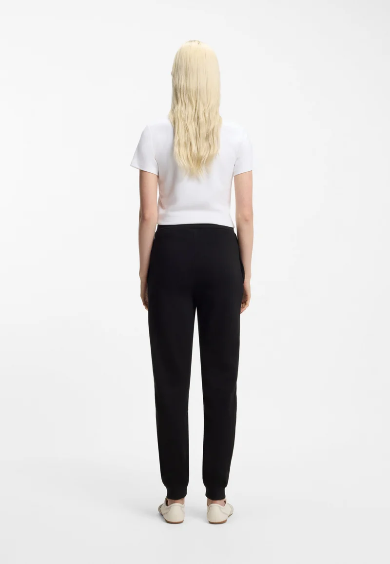 هوجو بنطلون رياضي قطن تيري بشعار مكدس