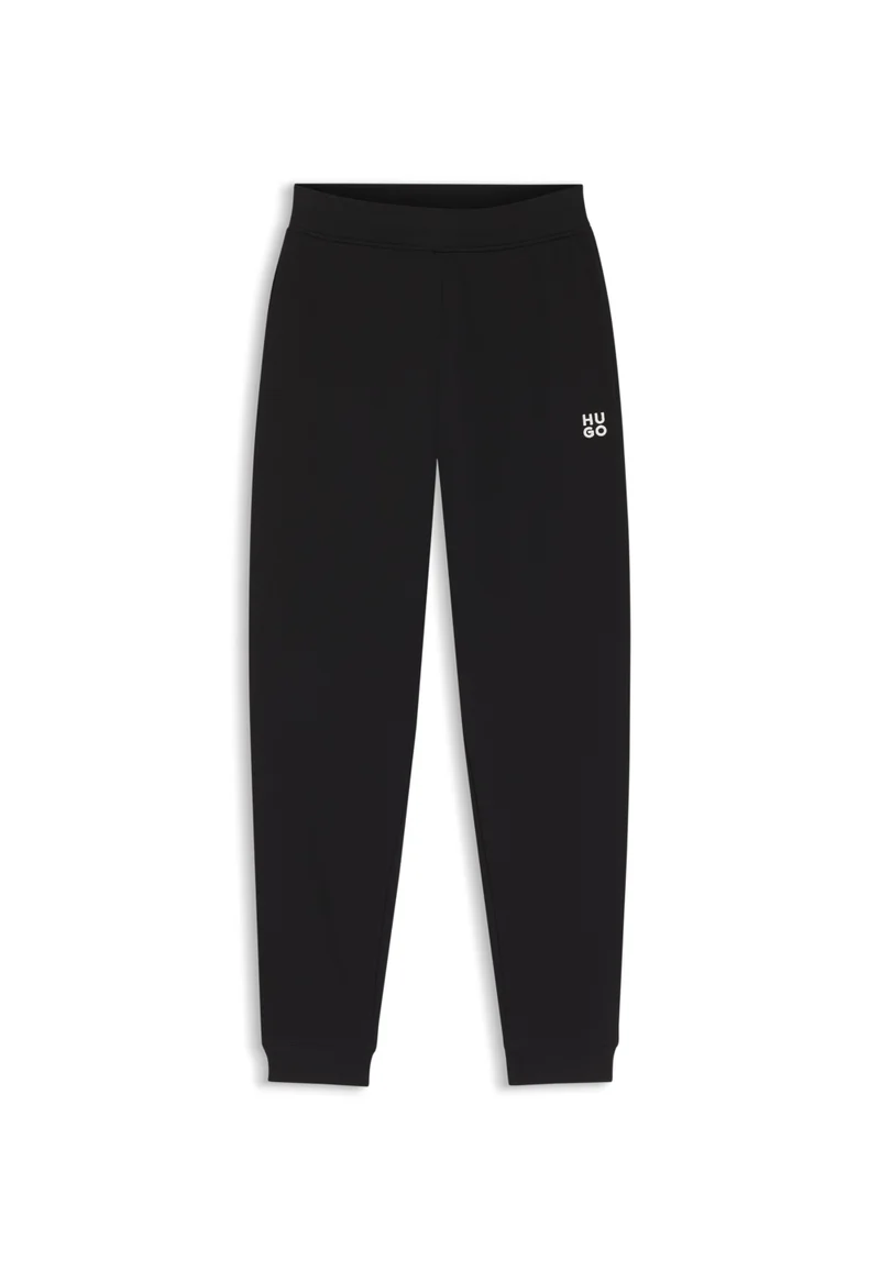 HUGO Black Cotton-terry tracksuit bottoms with embroidered logo for Women | Best Price UAE