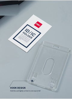 Generic ID/IC Card Holder Name Badge Vertical White With Transparent Case 89x54mm  - Image 1