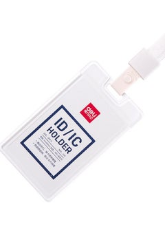 Generic ID/IC Card Holder Name Badge Vertical White With Transparent Case 89x54mm  - Image 3